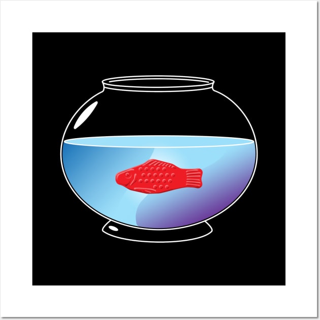 Red Candy Fish Bowl Wall Art by GloopTrekker